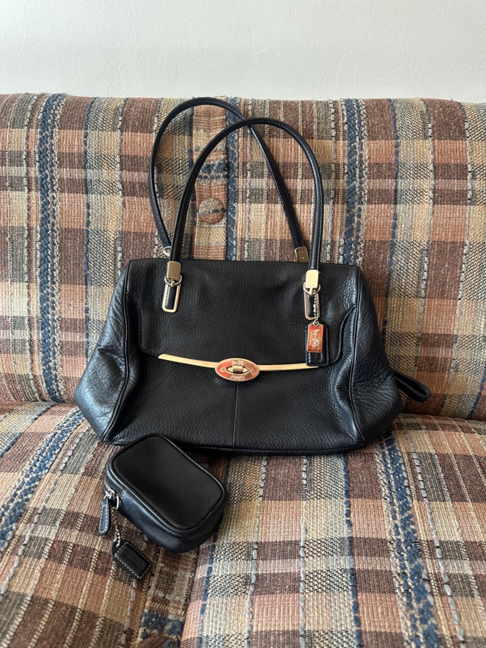Vintage Coach 25169 Madison Madeline Leather Satchel with Coin Purse